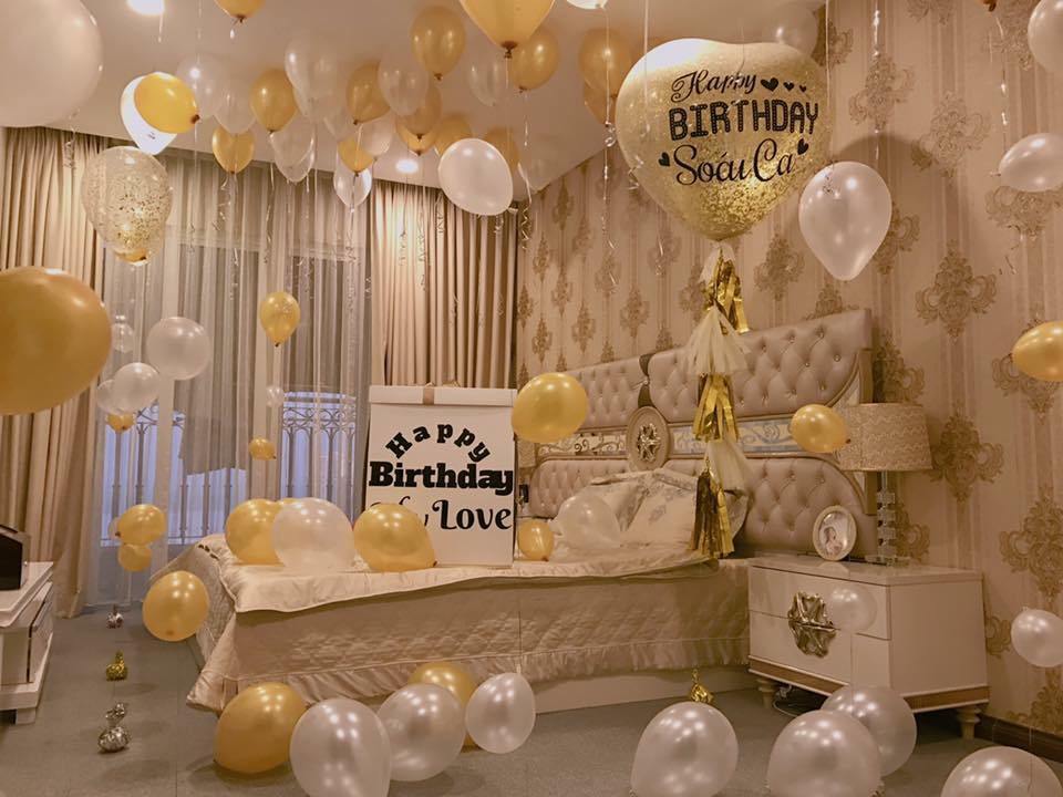 Trang trí phòng sinh nhật cho bạn trai lãng mạn