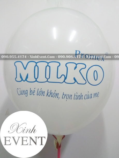 In logo bong bóng sản phẩm Promex MILKO XV005