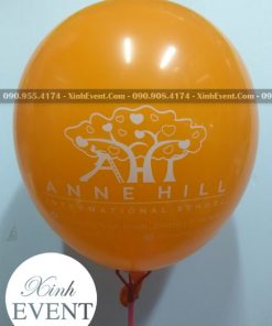 Bong bóng in logo trường mẫu giáo Anne Hill International School XV008