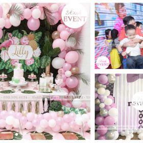 Bộ sinh nhật trọn gói Love Pink cho bé gái giá 6210000