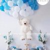 Bóng bay sinh nhật kết hợp trang trí cùng bàn quà gấu teddy XV102
