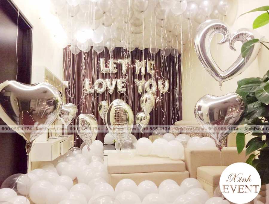 Trang trí phòng sinh nhật cho bạn traivới bong bóng chữ happy birthday