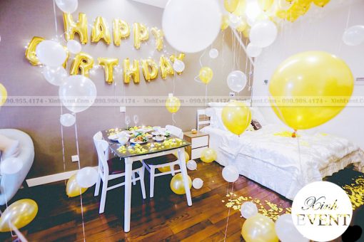 Trang trí sinh nhật tại nhà đơn giản cùng bong bóng sinh nhật XV145