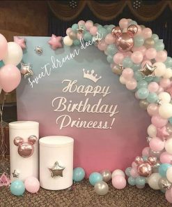 Backdrop trang trí sinh nhật cho bé gái XV261