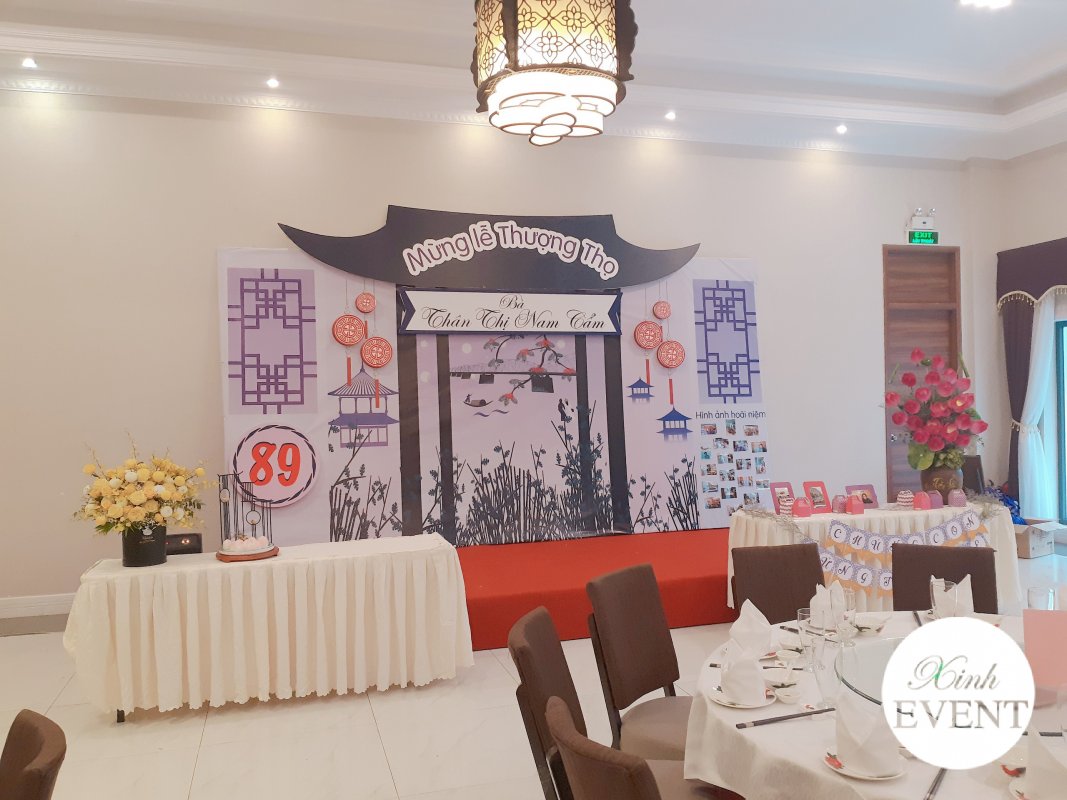 Trang trí tiệc mừng thọ - Xinh Event Trang trí tiệc mừng thọ - Xinh Event