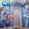 Backdrop sinh nhật vải voan Elsa XV521