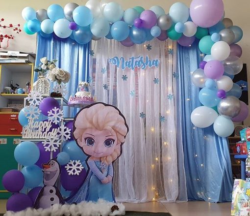 Backdrop sinh nhật vải voan Elsa XV521