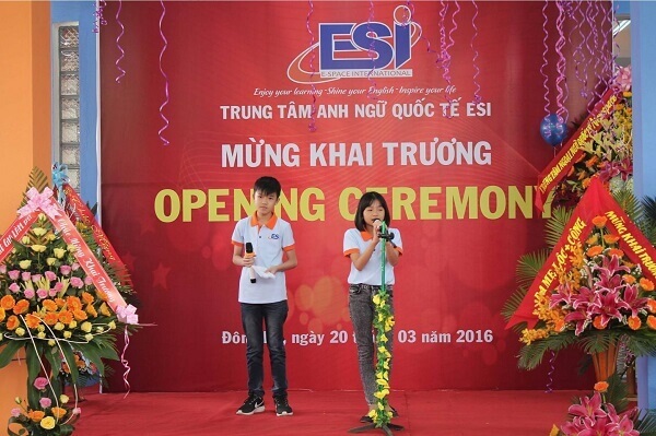 Backdrop Trung tâm anh ngữ quốc tế ESI
