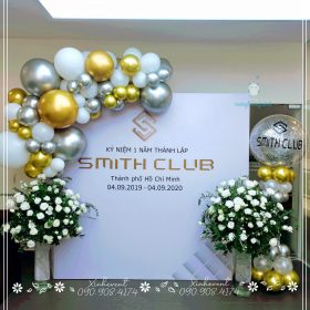 Trang trí lễ kỷ niệm 1 năm thành lập Smith Club